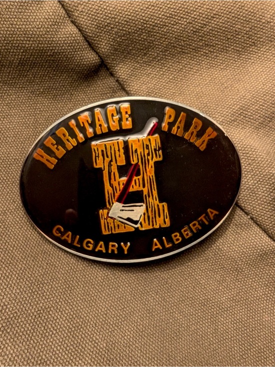 Heritage Park Other - RARE 1980s Vintage Heritage Park Belt Buckle Diecast Made In Canada Alberta